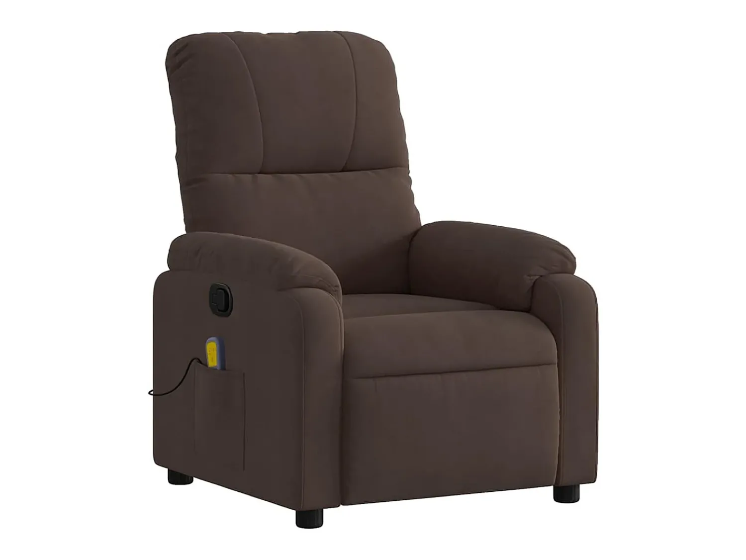 Poltrona| Poltrona de massagens reclinável tecido de microfibra SHL910106 Castanho