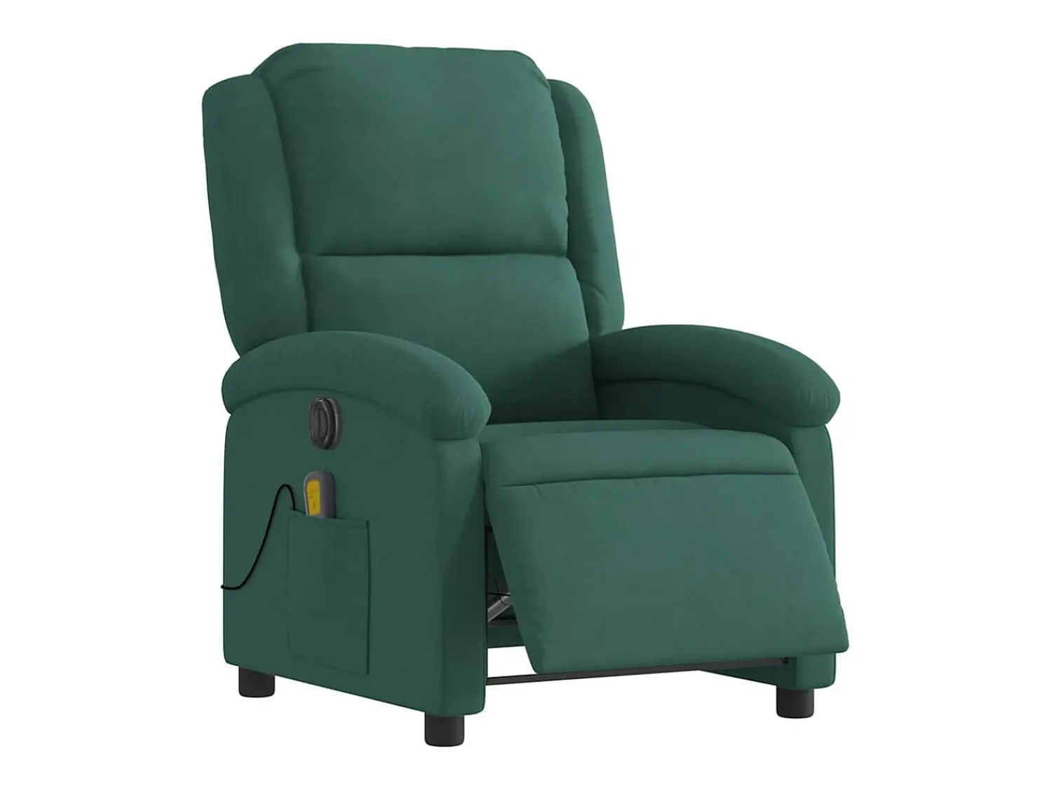 Poltrona| Poltrona de massagens reclinável elétrica veludo verde-escuro SHL994427 Verde pinho