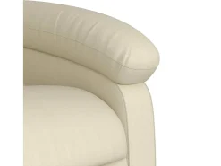 Poltrona|vidaxl Poltrona de massagens reclinável couro artificial cor Creme
