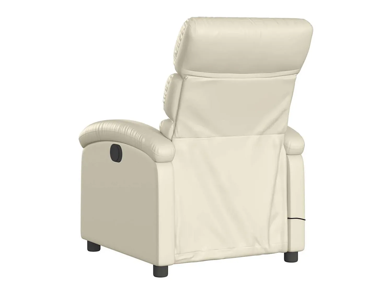 Poltrona|vidaxl Poltrona de massagens reclinável couro artificial cor Creme
