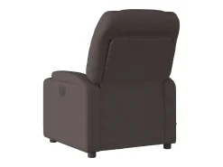 Poltrona|vidaxl Poltrona de massagens reclinável tecido castanho-escuro Castanho chocolate