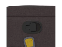 Poltrona|vidaxl Poltrona de massagens reclinável tecido castanho-escuro Castanho chocolate
