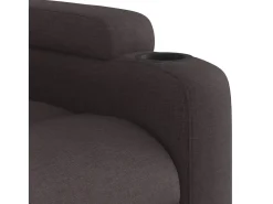 Poltrona|vidaxl Poltrona de massagens reclinável tecido castanho-escuro Castanho chocolate