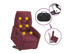 Poltrona* Poltrona de massagens reclin. elevatória tecido tinto SHL219765 Vermelho