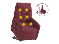 Poltrona* Poltrona de massagens reclin. elevatória tecido tinto SHL219765 Vermelho