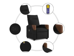 Poltrona* Poltrona de massagens reclinável elevatória tecido SHL823658 Preto
