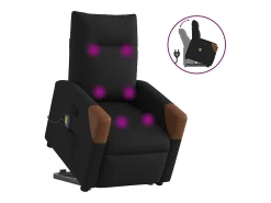 Poltrona* Poltrona de massagens reclinável elevatória tecido SHL823658 Preto