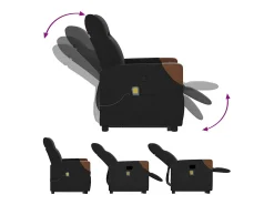 Poltrona* Poltrona de massagens reclinável elevatória tecido SHL823658 Preto