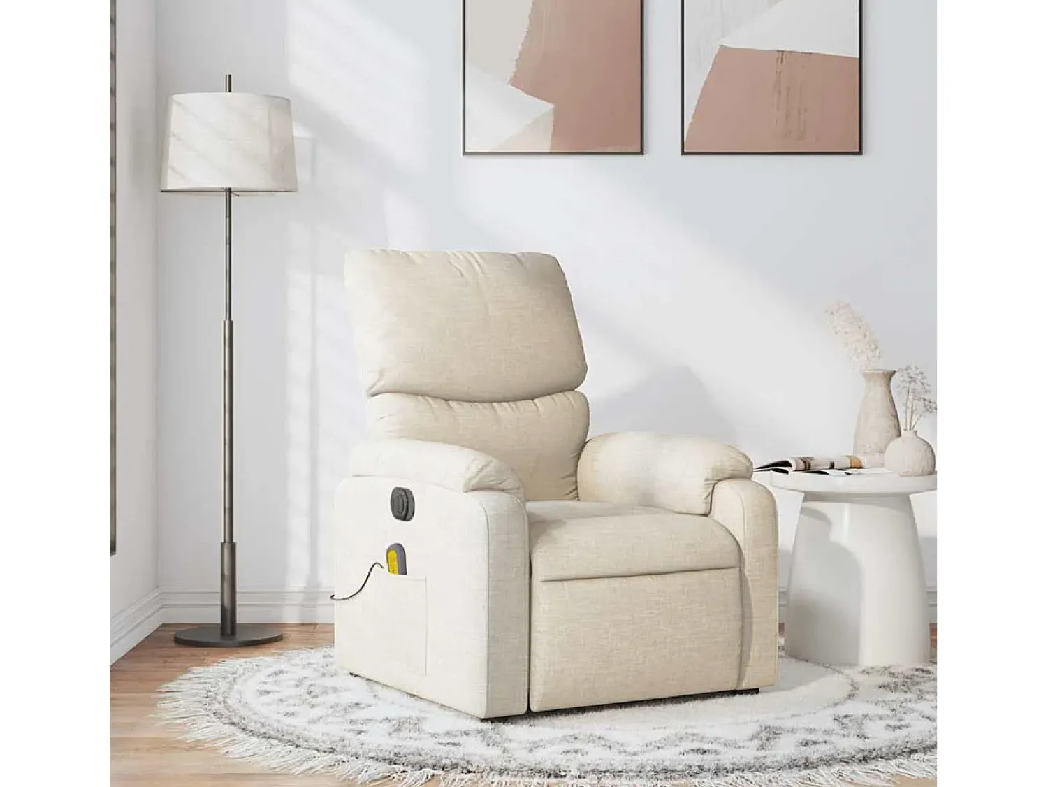 Poltrona de massagens reclinável tecido cor SHL692593^ Poltrona