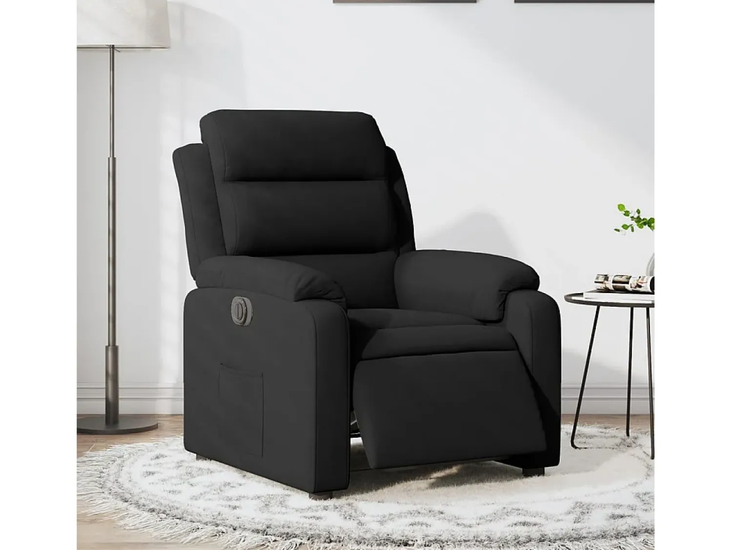Sale Poltrona de massagens reclinável veludo SHL142227 Preto