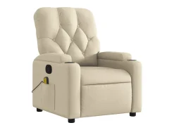 Poltrona*vidaxl Poltrona de massagens reclinável tecido cor Creme