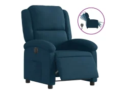 Hot vidaxl Poltrona de massagens reclinável veludo Azul