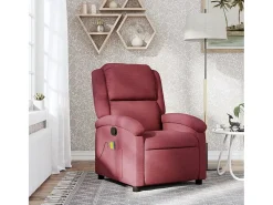 Poltrona de massagens reclinável tecido tinto SHL143363^ Poltrona