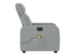 Poltrona| Poltrona de massagens reclinável elétrica tecido -claro SHL582254 Cinzento