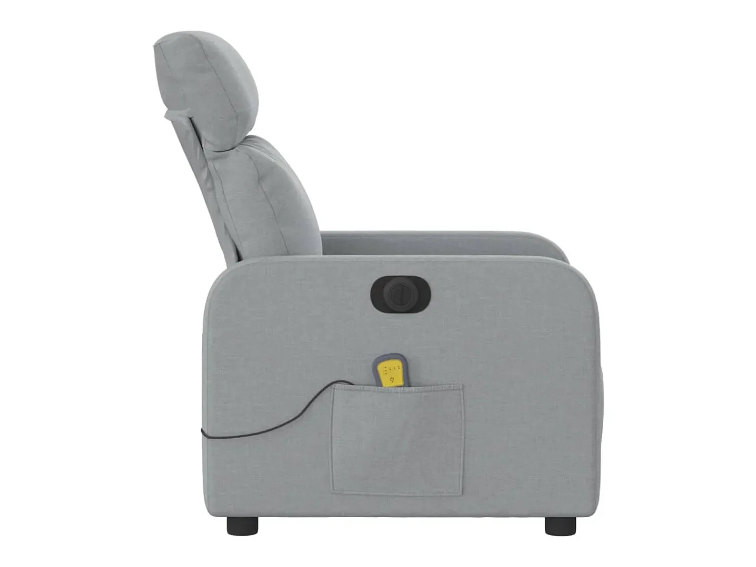 Poltrona| Poltrona de massagens reclinável elétrica tecido -claro SHL582254 Cinzento