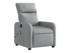 Poltrona| Poltrona de massagens reclinável elétrica tecido -claro SHL582254 Cinzento