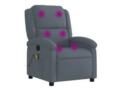 Poltrona*vidaxl Poltrona de massagens reclinável veludo -escuro Cinzento