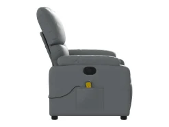Hot Poltrona de massagens reclinável couro artificial SHL976449 Cinzento