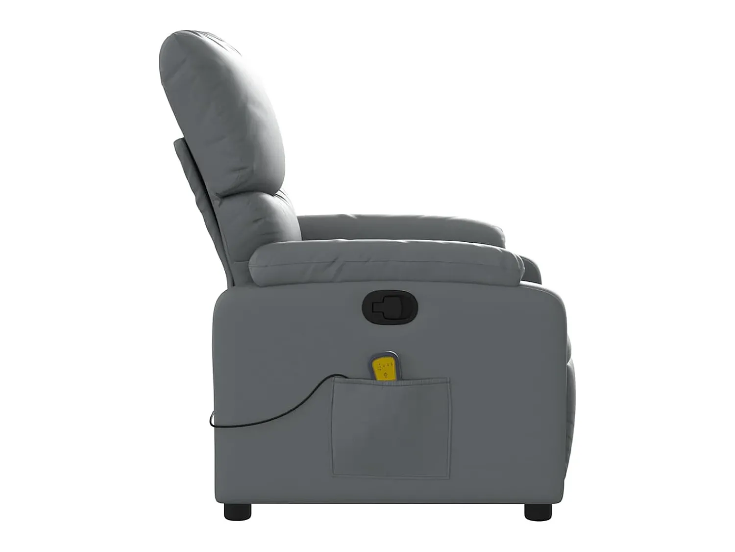 Hot Poltrona de massagens reclinável couro artificial SHL976449 Cinzento