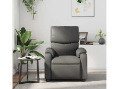 Hot Poltrona de massagens reclinável couro artificial SHL976449 Cinzento