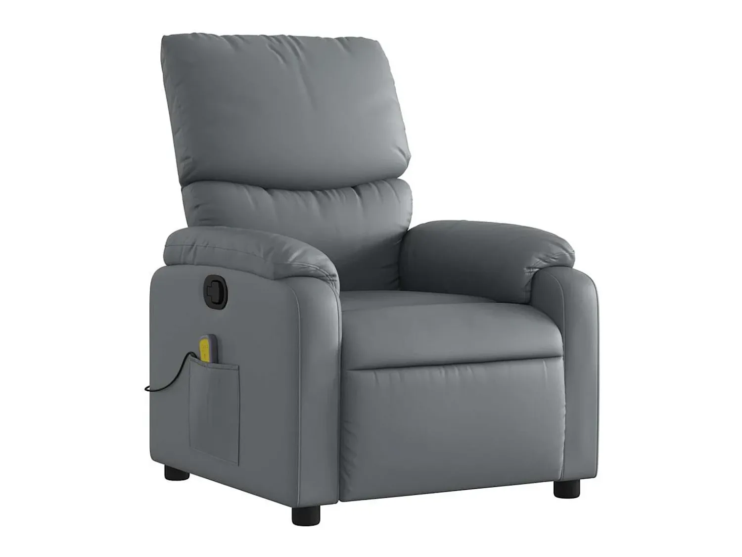 Hot Poltrona de massagens reclinável couro artificial SHL976449 Cinzento