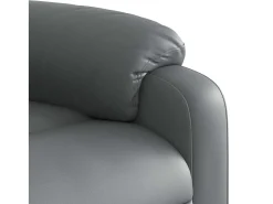 Hot Poltrona de massagens reclinável couro artificial SHL976449 Cinzento