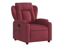 New Poltrona de massagens reclinável tecido tinto SHL234837 Vermelho