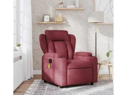 New Poltrona de massagens reclinável tecido tinto SHL234837 Vermelho