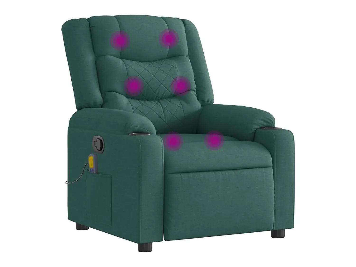Poltrona| Poltrona de massagens reclinável tecido verde-escuro SHL33480 Verde pinho