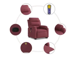 Poltrona* Poltrona de massagens reclin. elevatória tecido tinto SHL584124 Vermelho