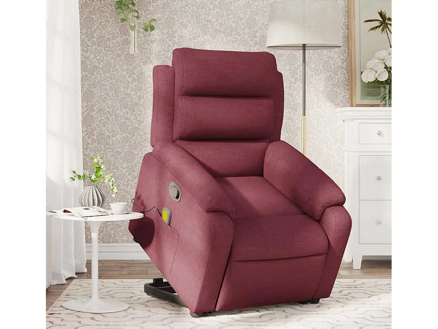Poltrona* Poltrona de massagens reclin. elevatória tecido tinto SHL584124 Vermelho