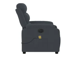 Poltrona* Poltrona de massagens reclinável elétrica veludo cinza-escuro SHL531325 Cinza antracite