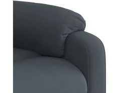 Poltrona* Poltrona de massagens reclinável elétrica veludo cinza-escuro SHL531325 Cinza antracite