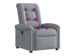 Poltrona* Poltrona de massagens reclinável tecido -claro SHL271470 Cinzento