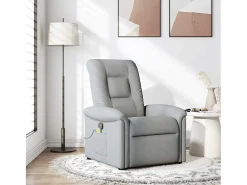 Poltrona* Poltrona de massagens reclinável tecido -claro SHL271470 Cinzento