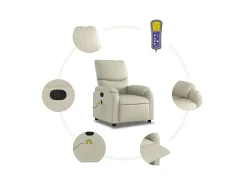 Poltrona de massagens reclinável couro artificial cor SHL244488^ Poltrona