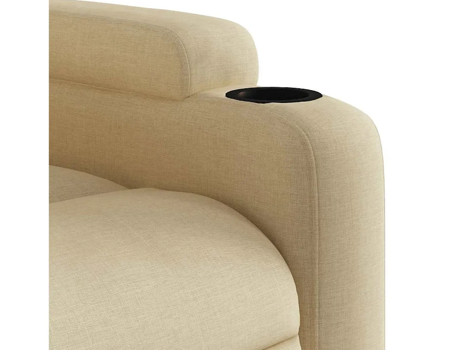 Poltrona* Poltrona de massagens reclinável tecido cor SHL461624 Creme