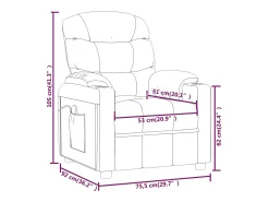 vidaxl Poltrona de massagens reclinável tecido^ Poltrona