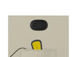 Poltrona| Poltrona de massagens reclinável couro artificial cor SHL48881 Creme