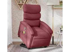 Poltrona de massagens reclin. elevatória tecido tinto SHL261249^ Poltrona