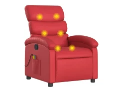 Outlet vidaxl Poltrona de massagens reclinável couro artificial Vermelho