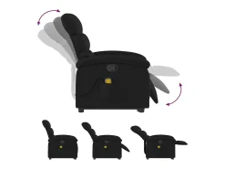 Poltrona* Poltrona de massagens reclinável elevatória tecido SHL210507 Preto