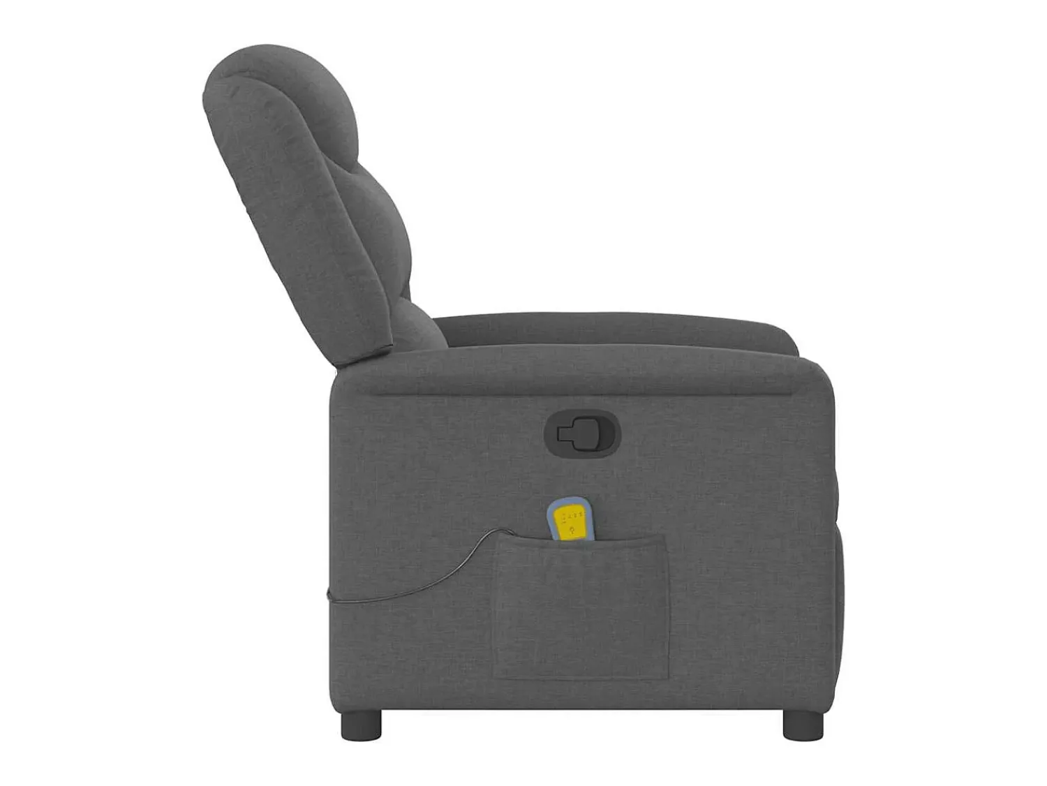 Poltrona de massagens reclinável tecido cinzento-escuro SHL948005 Cinza antracite