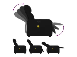 Poltrona| Poltrona de massagens reclinável tecido SHL349477 Preto