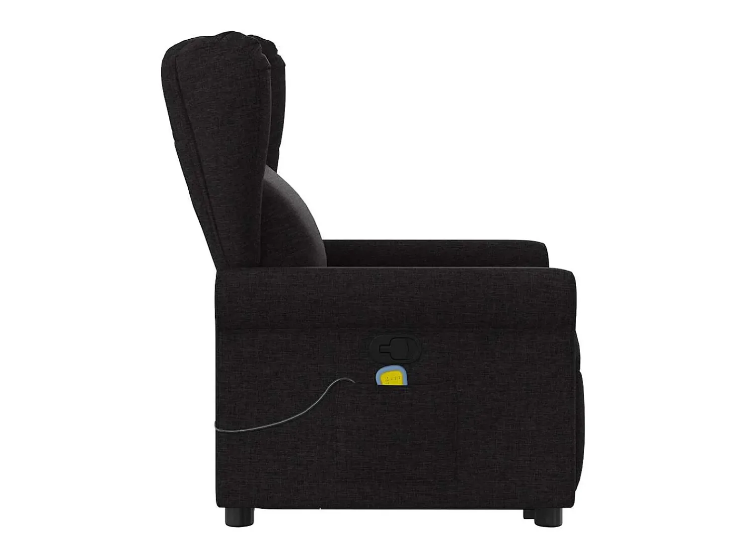 Hot Poltrona de massagens reclinável elevatória tecido SHL475600 Preto