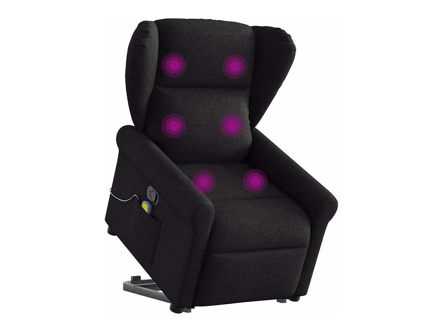 Hot Poltrona de massagens reclinável elevatória tecido SHL475600 Preto