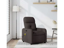 Poltrona| Poltrona de massagens reclinável tecido -escuro SHL705884 Castanho