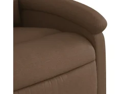 Poltrona de massagens reclinável tecido SHL295549 Castanho