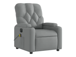 Poltrona| Poltrona de massagens reclinável elétrica tecido -claro SHL569421 Cinzento