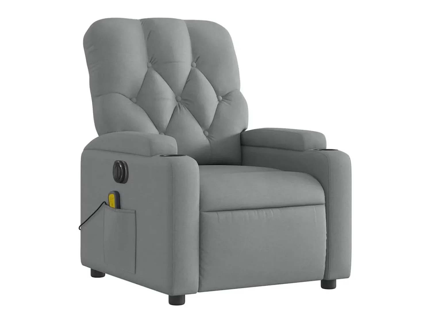 Poltrona| Poltrona de massagens reclinável elétrica tecido -claro SHL569421 Cinzento